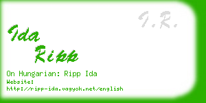 ida ripp business card